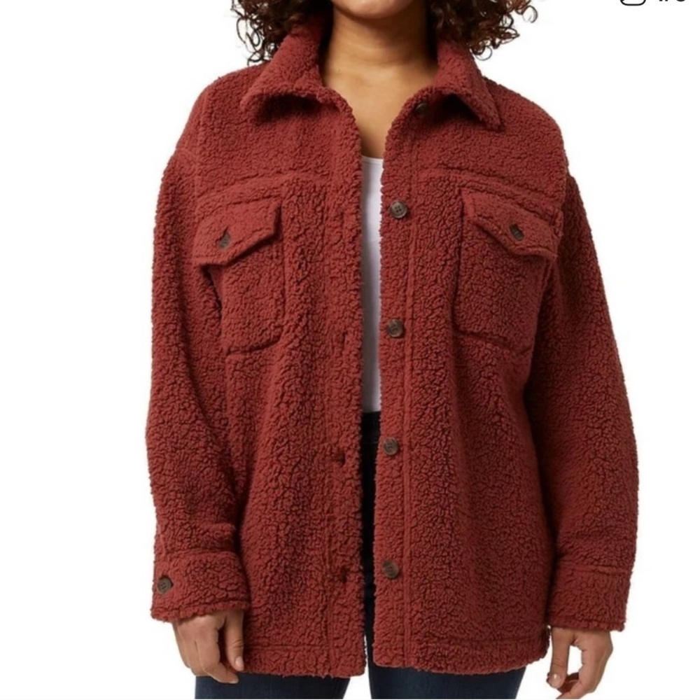 Cozy Red Sherpa Jacket